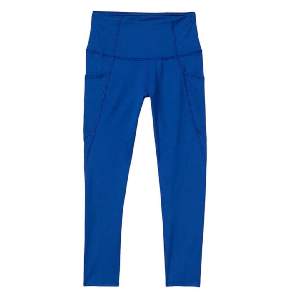 Women Leggings Large High Waist Side Pockets All Day Comfort Navy Blue New